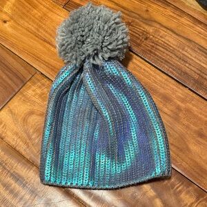 GAP Kids' Gray and Blue Sequin Beanie